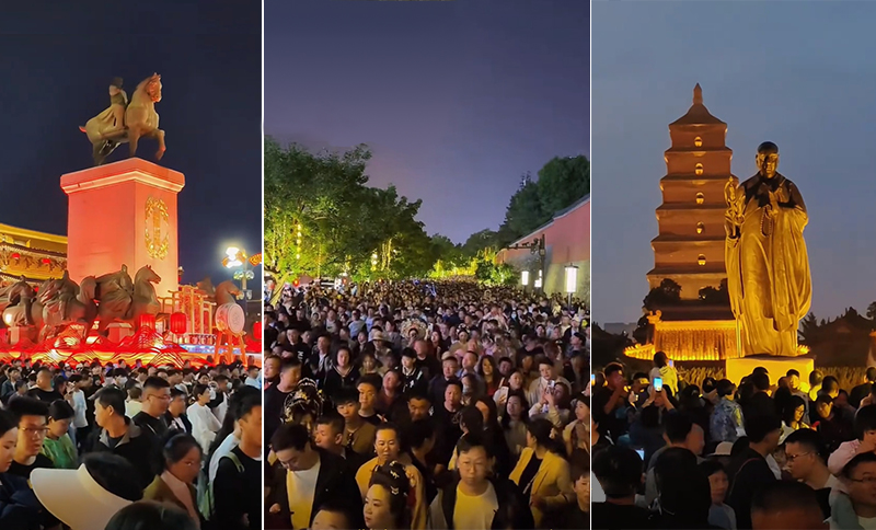 May Day holiday tourist traveling of Xi'an China.jpg